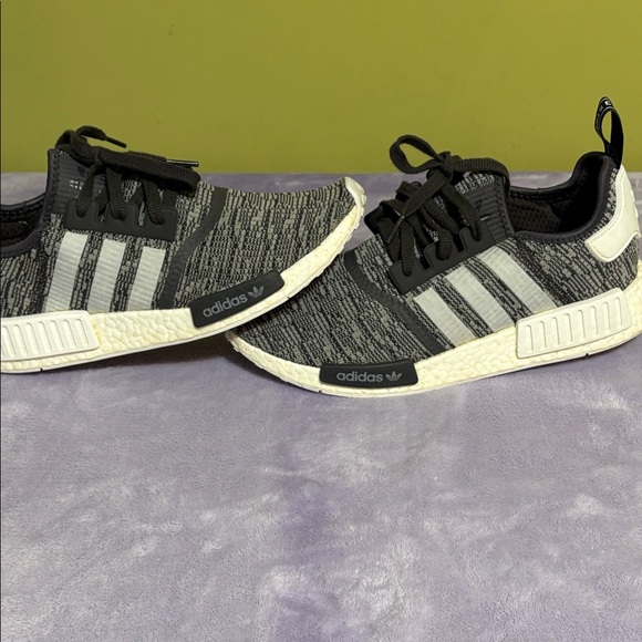 Adidas Black and White Knit Sneakers - Picture 3 of 7